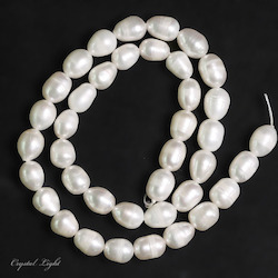 China, glassware and earthenware wholesaling: Freshwater Pearl Beads- Cream