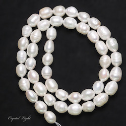 China, glassware and earthenware wholesaling: Freshwater Pearl Beads- Cream