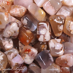 China, glassware and earthenware wholesaling: Flower Agate Large Tumble/ 250g