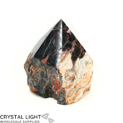 China, glassware and earthenware wholesaling: Black Onyx Cut Base Point