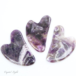 China, glassware and earthenware wholesaling: Chevron Amethyst Gua Sha