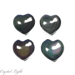 Rainbow Obsidian Heart