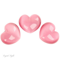 Pink Cat's Eye Heart