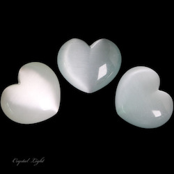 China, glassware and earthenware wholesaling: Silver Cat's Eye Heart