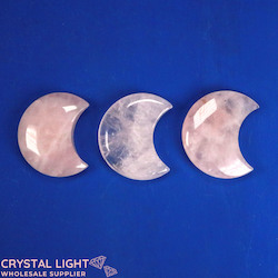 Pale Rose Quartz Crescent