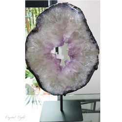 China, glassware and earthenware wholesaling: Amethyst Druse Ring on stand