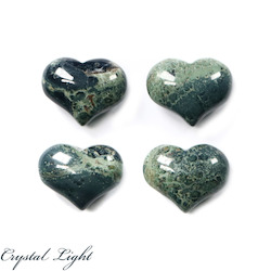 Kambaba Jasper Small Puff Heart