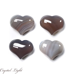 Agate Small Puff Heart