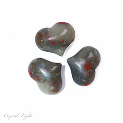 China, glassware and earthenware wholesaling: Bloodstone Small Puff Heart