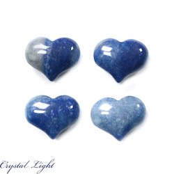 Blue Quartz Small Puff Heart