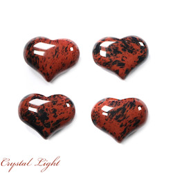 China, glassware and earthenware wholesaling: Mahogany Obsidian Small Puff Heart