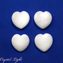 China, glassware and earthenware wholesaling: Milky Quartz Flat Heart