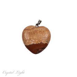 Picture Jasper Heart Pendant