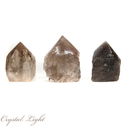 China, glassware and earthenware wholesaling: Smokey Quartz Cut Base Point