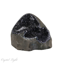 China, glassware and earthenware wholesaling: Black Amethyst Cut Base Druse