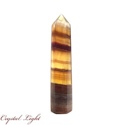 Yellow Banded Fluorite Point