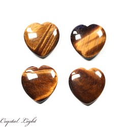 Tigers Eye Small Flat Heart