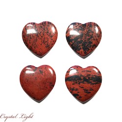 Mahogany Obsidian Small Flat Heart