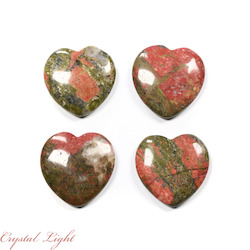 Unakite Small Flat Heart