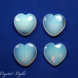 China, glassware and earthenware wholesaling: Opalite Small Flat Heart