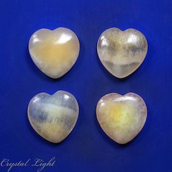 China, glassware and earthenware wholesaling: Orange Calcite Small Flat Heart