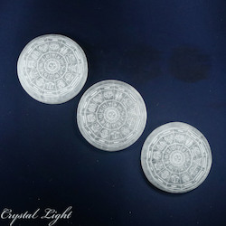 Selenite Zodiac Plate Small