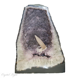 Amethyst Cave with Calcite Point