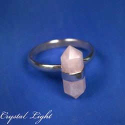 Rose Quartz DT Ring - Size 8