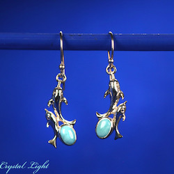 Larimar Dolphin Earrings