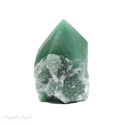 China, glassware and earthenware wholesaling: Green Aventurine Cut Base Point