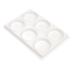 Artist supply: 6 Cup Plastic Palette