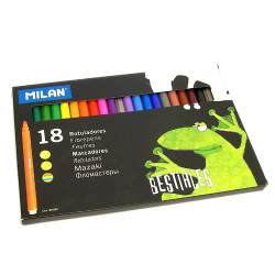 Milan FibrePens Supertip set of 18