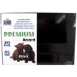 A5 Premium Board Black 220g 20pk