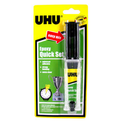 Artist supply: UHU Epoxy Quick Set Syringe