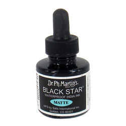 Artist supply: Dr Martin's Black Star Matte Waterproof India Ink