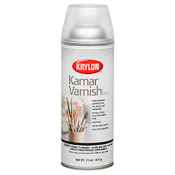 Artist supply: Krylon Kamar Varnish