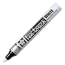 Artist supply: Sakura Pen Touch 2mm White