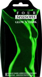 8A - FOUR SEASONS - GLOW N DARK CONDOMS 8s - FS-GL-8**