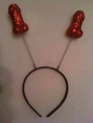 10B - RED GLITTER Pecker Head Boppers - HEABOPP