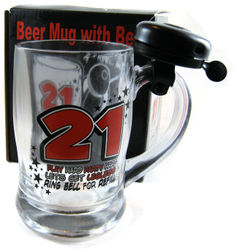 2D - BEER MUG WITH BELL - 21 Play Hard BMB19