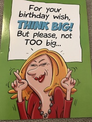 8B - GCARD - FOR YOUR BIRTHDAY WISH ... THINK BIG! - 1397