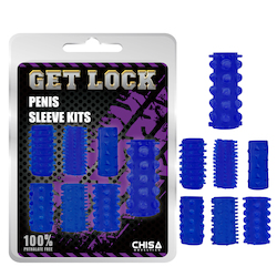 2D - GET LOCK - PENIS SLEEVE KIT - BLUE