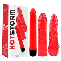 6B - HOT STORM - HER DILDO KIT - VIBE KIT