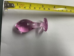 8A - GLASS BUTT PLUG PINK - XAP37**