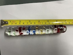 8A - GLASS DONG - MULTI COLOUR NUBBY DONG - XAP77-2