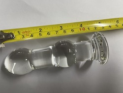 8A - GLASS CLEAR BUTT PLUG - XAP87**