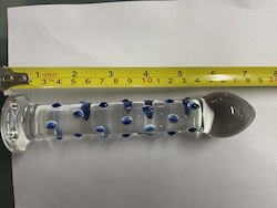 8A - GLASS -  BLUE DOT DONG - XAP78**