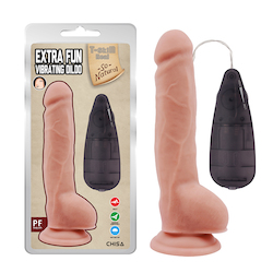 1A - EXTRA FUN VIBRATING DILDO - FLESH - CN-101831157