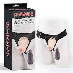 3B - HI BASIC - VIBRATING HOLLOW STRAPON 7.5"