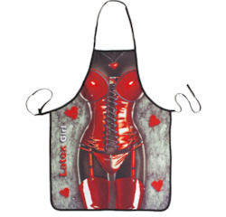 9B - BBQ APRON -  LATEX GIRL - AP71**